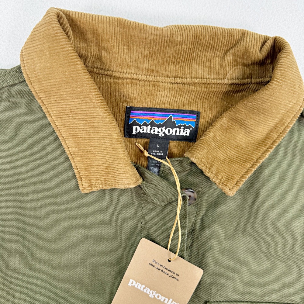 Patagonia Point Reyes Canvas Coat Size L Womens Basin Green 20255, NEW - Picture 3 of 9